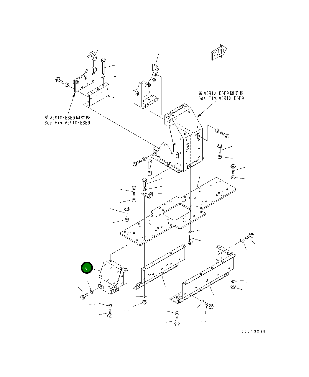 Крышка 6155-11-5360 Komatsu