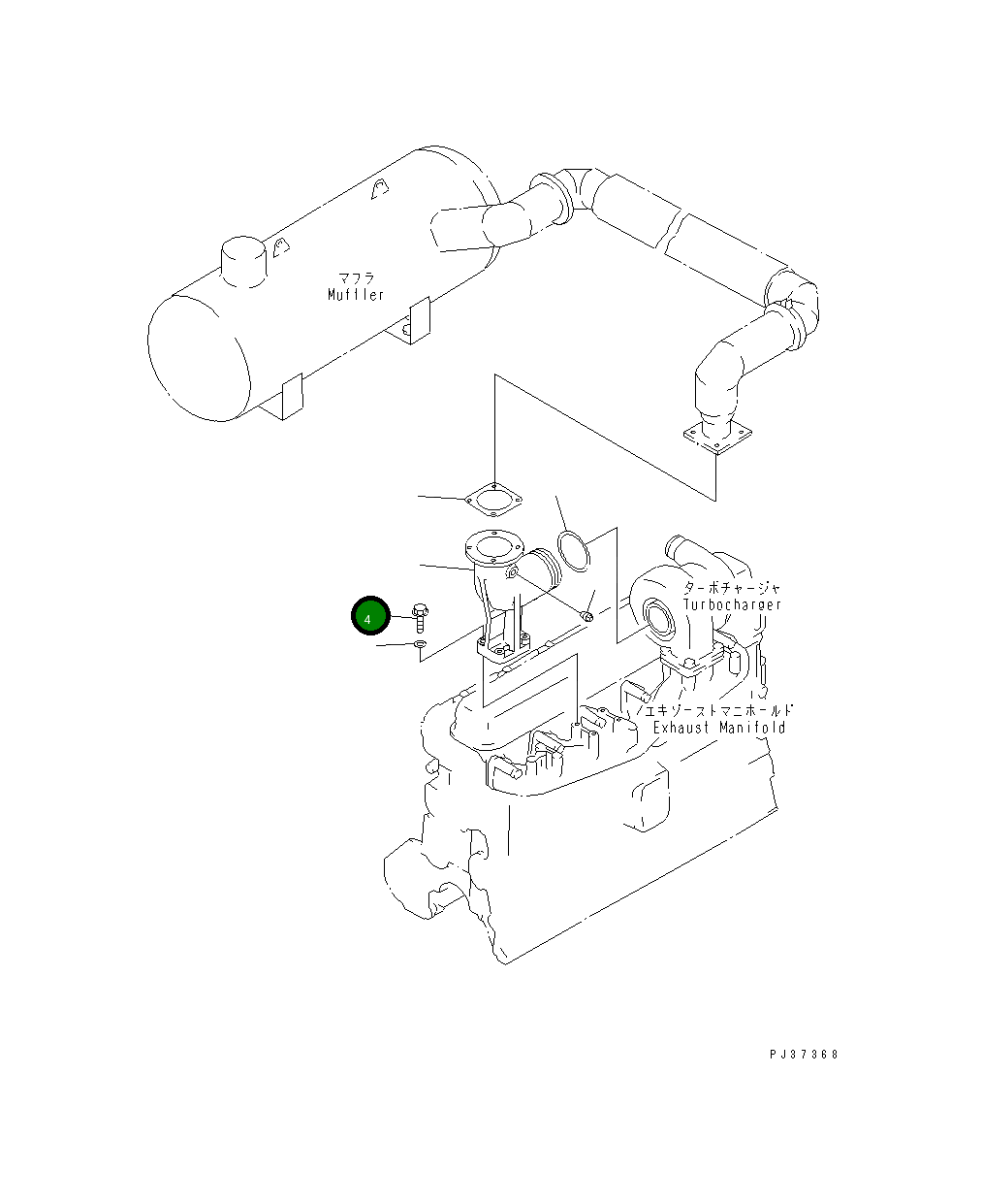 Болт 01435-31040 Komatsu