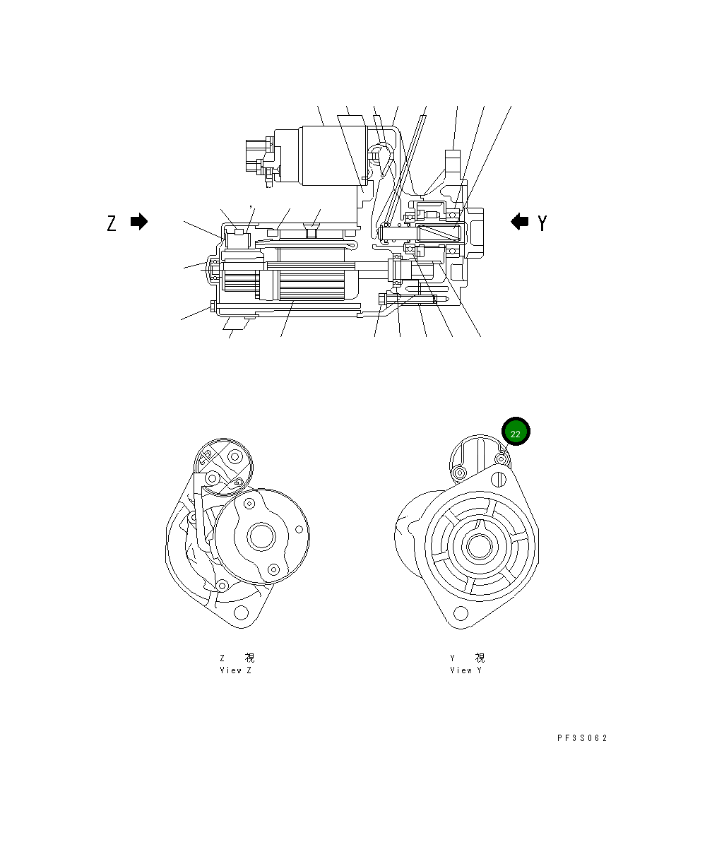 Болт YMX21145866 Komatsu