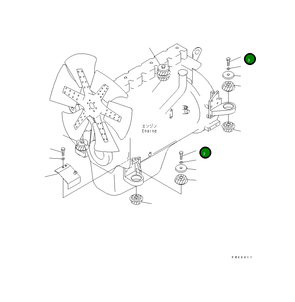 Болт 01011-82035 Komatsu