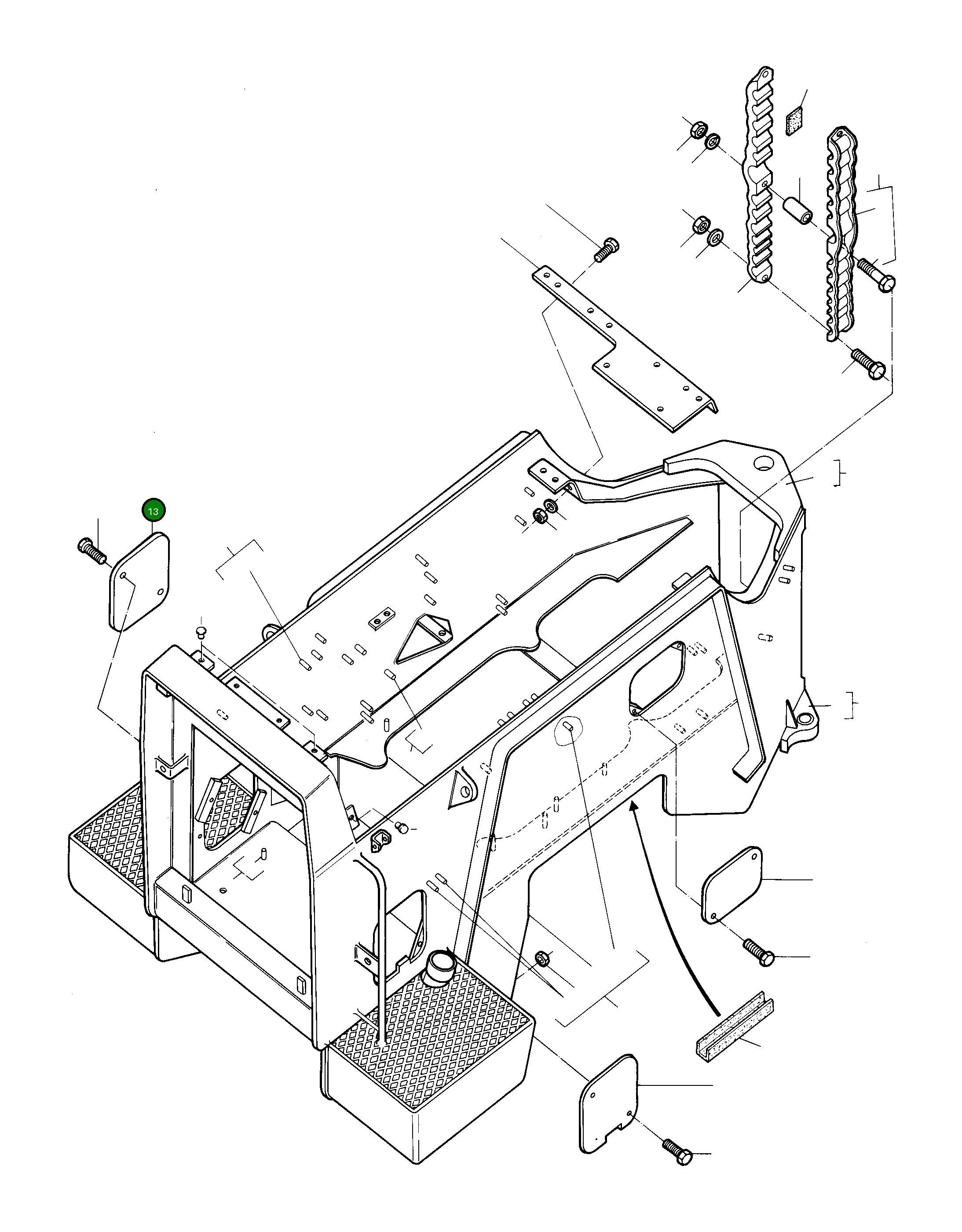 Крышка 3078747M1  Komatsu