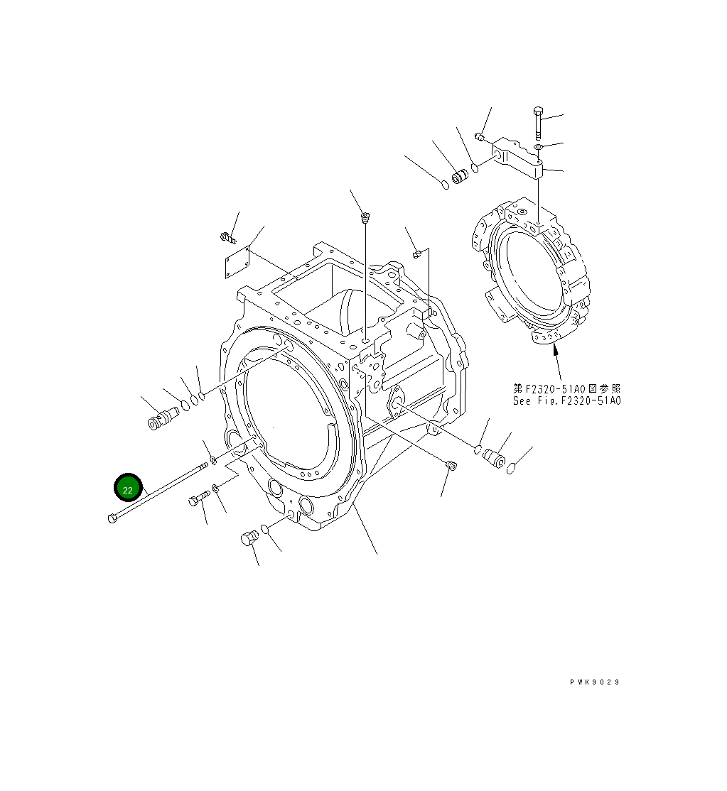 Болт 232-15-11240  Komatsu