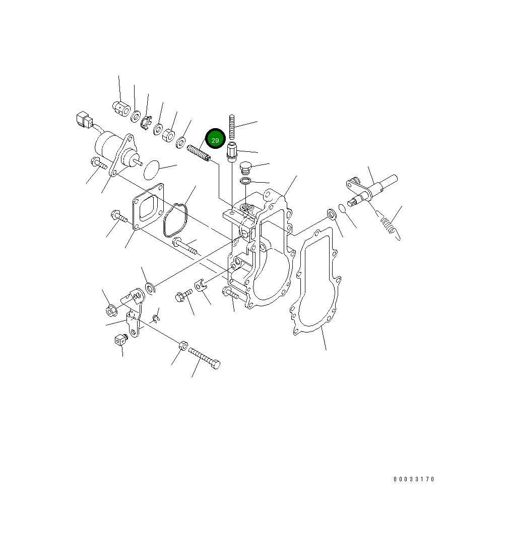 Болт YM158601-61790 Komatsu