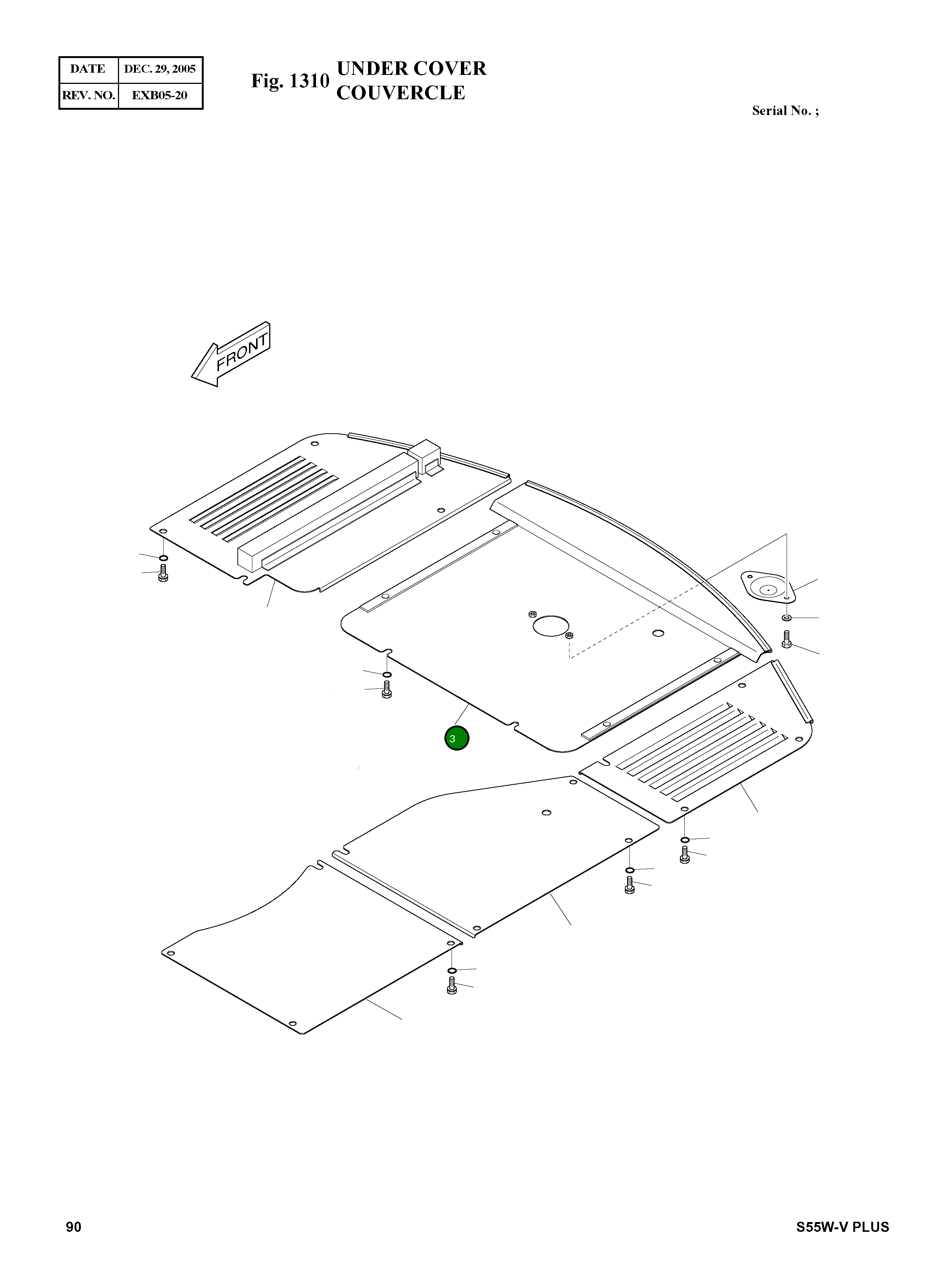 Крышка 621-01156C Komatsu