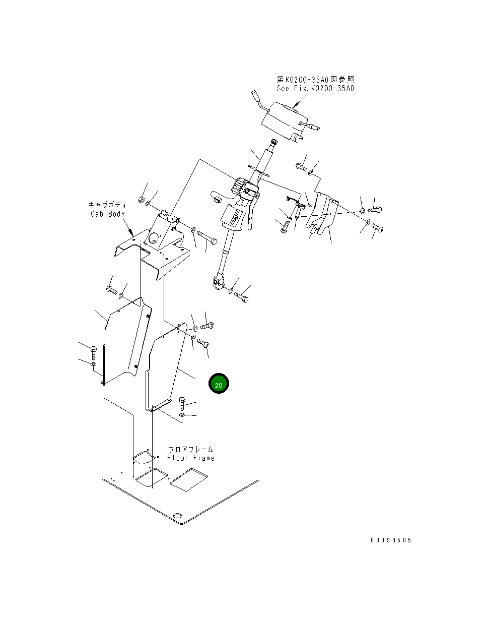 Крышка 561-40-83371 Komatsu