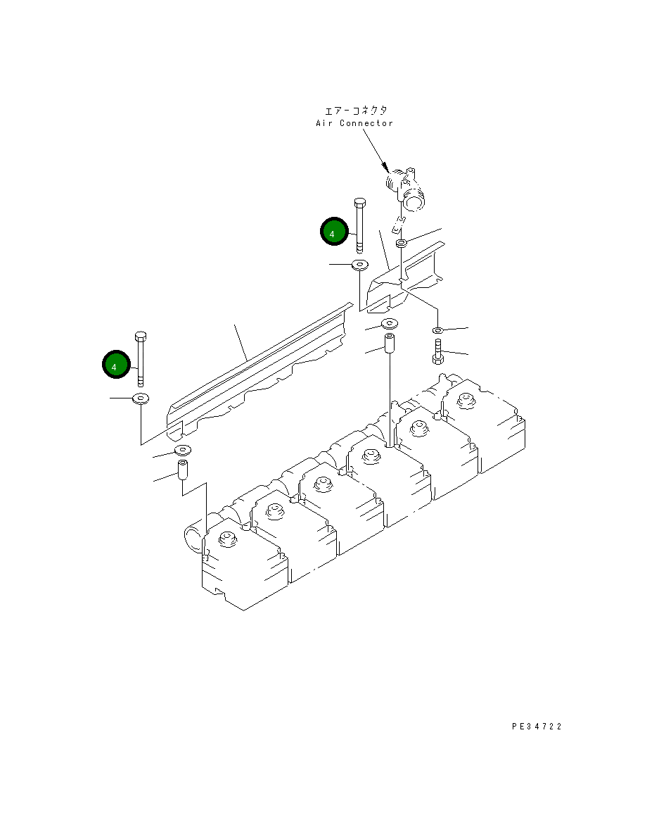 Болт 01010-E1095 Komatsu