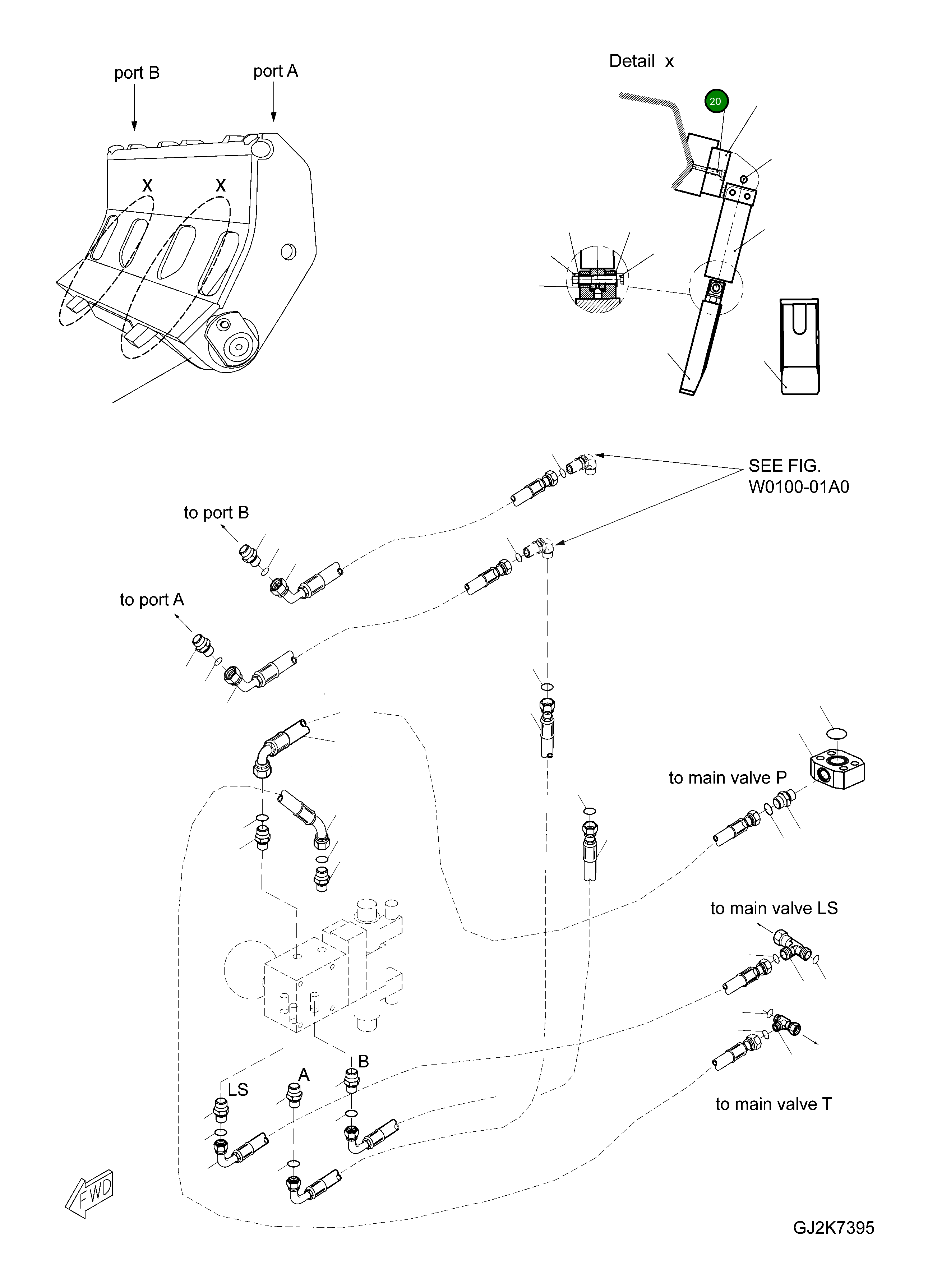Болт 425-54-H0P04 Komatsu