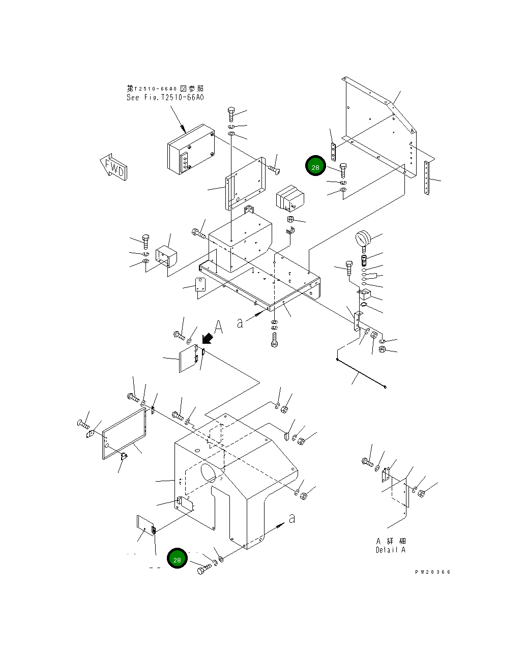 Болт MH21022-10020  Komatsu