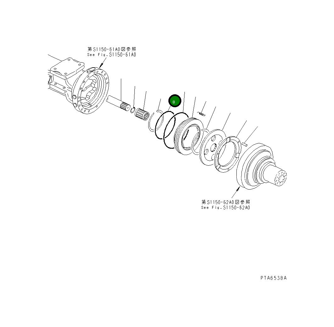 Кольцо уплотнительное (O-Ring) 20E-22-K1590 Komatsu