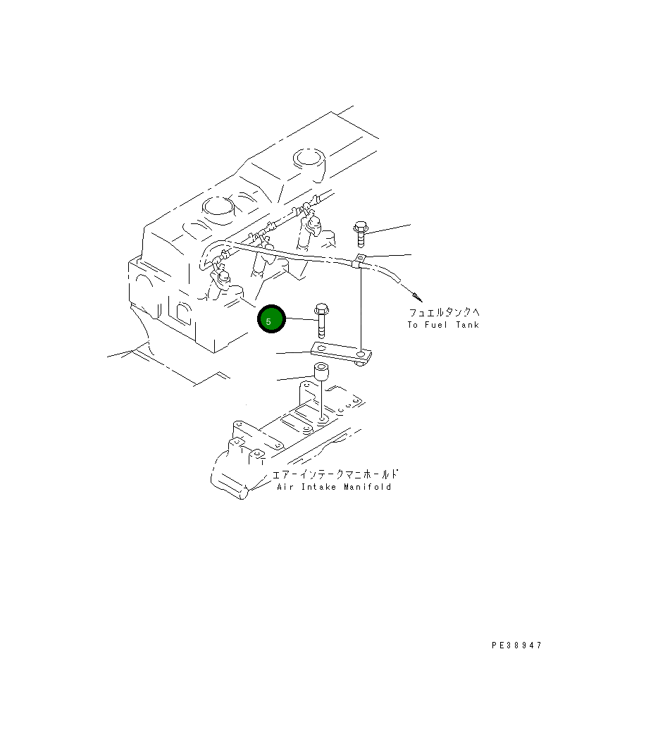 Болт 01435-21035 Komatsu