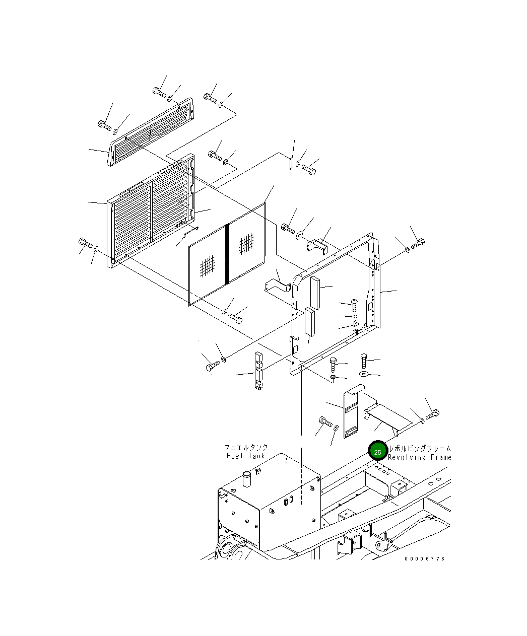 Крышка 209-54-77621  Komatsu