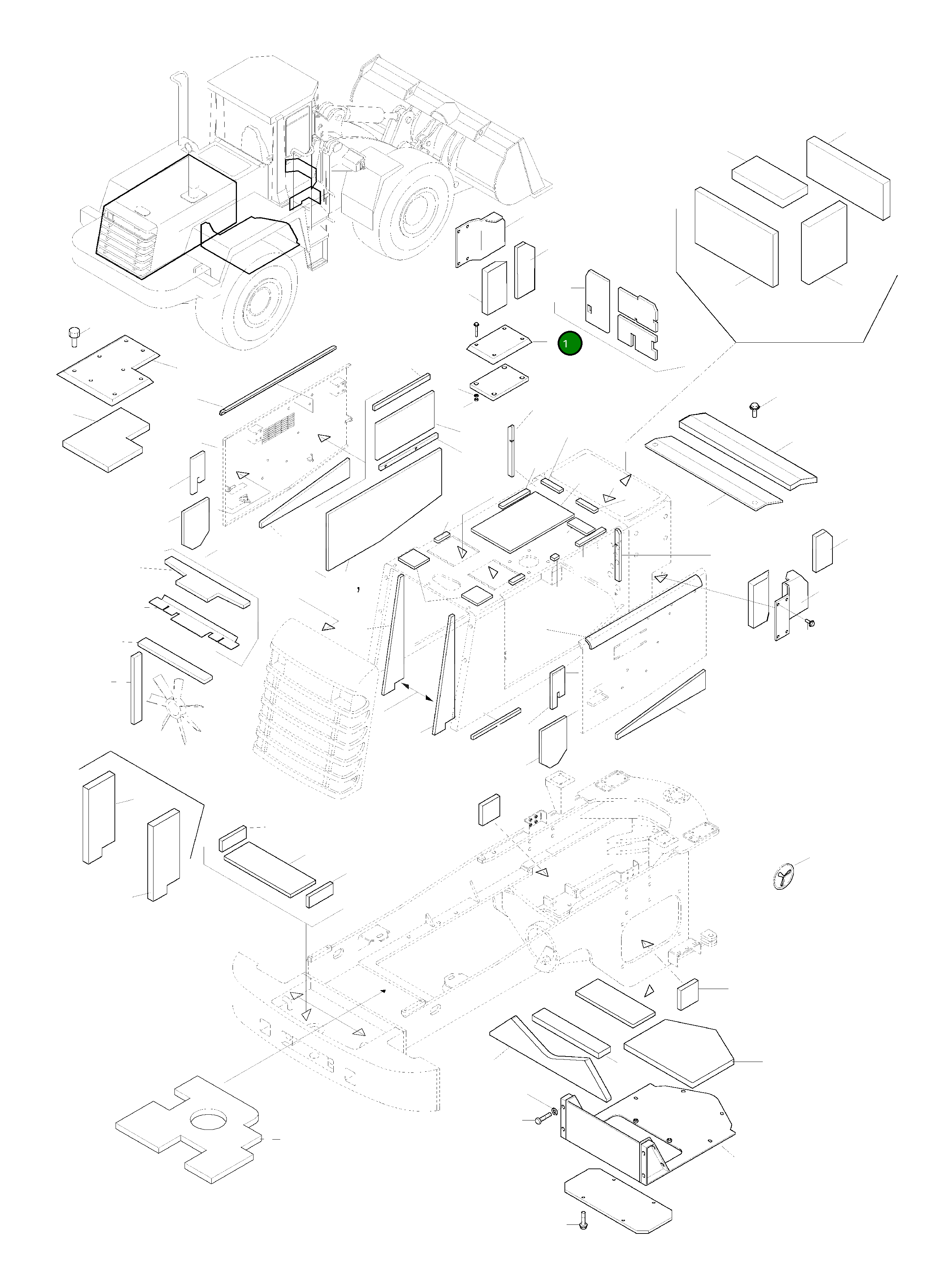 Крышка 419-54-H1690 Komatsu