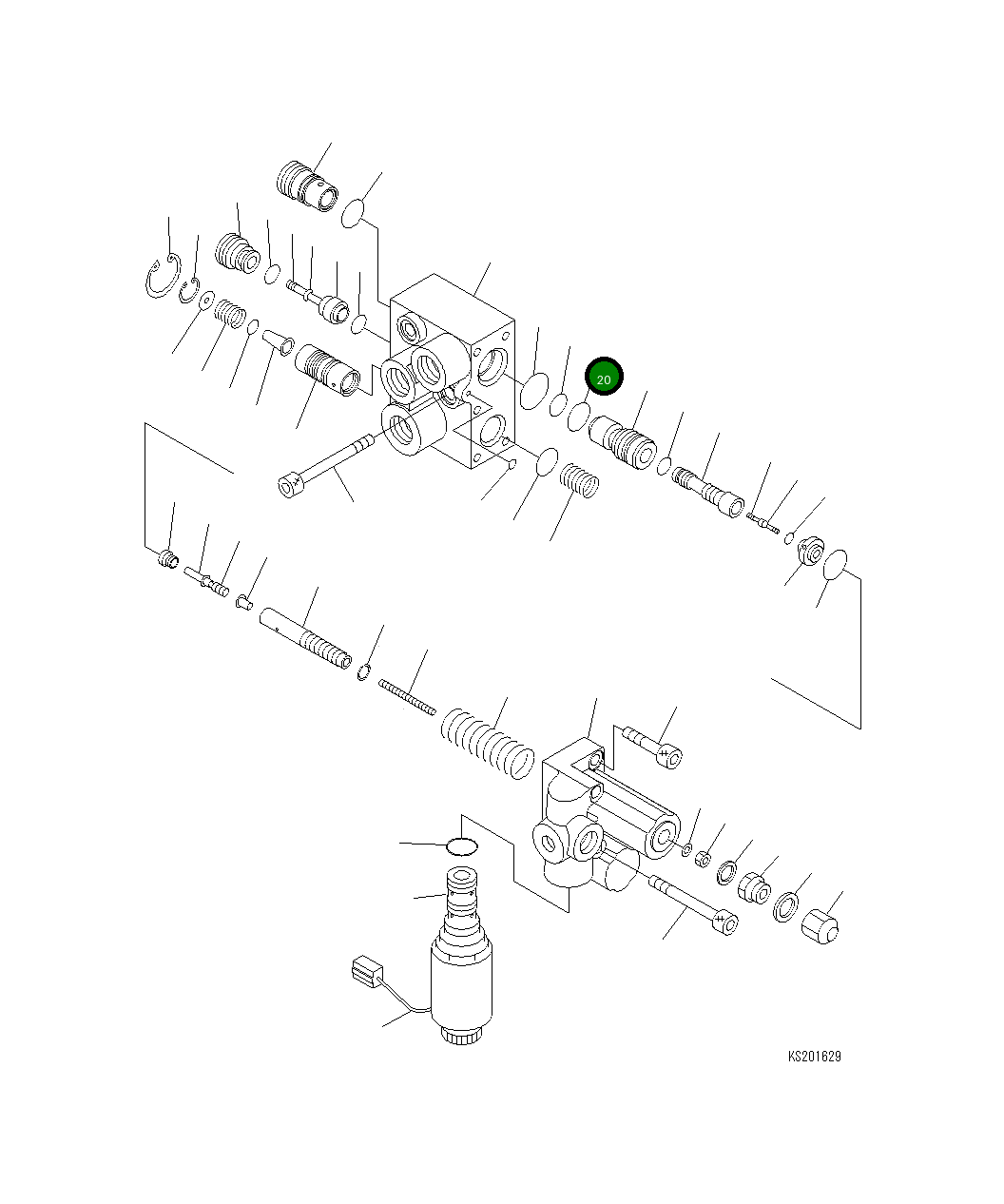 Кольцо уплотнительное (O-Ring) 20E-60-K5690 Komatsu