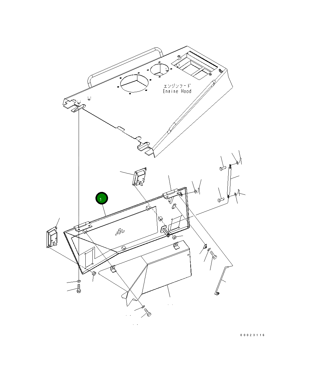 Крышка 154-54-78230 Komatsu
