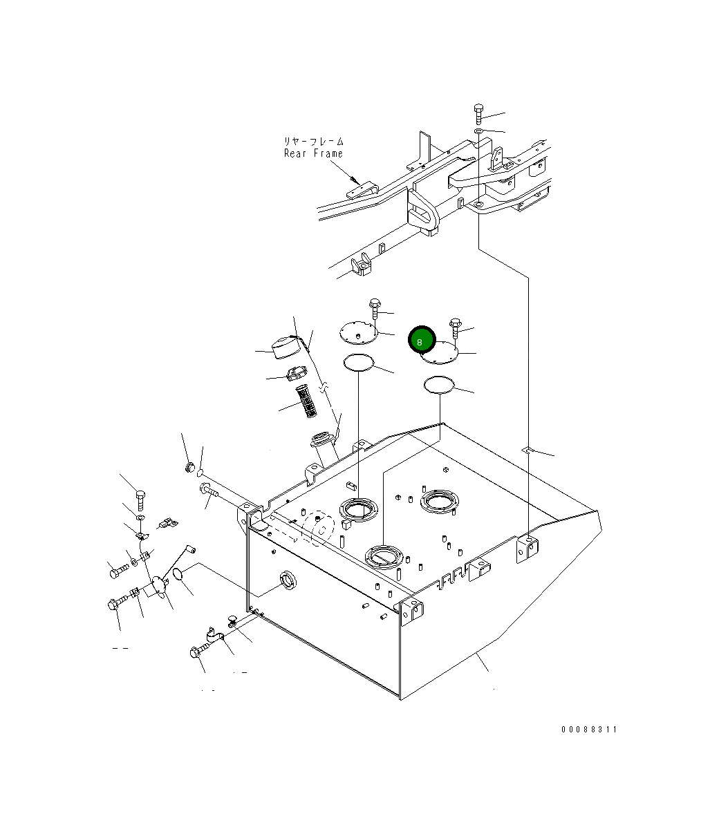 Крышка 427-04-21760  Komatsu