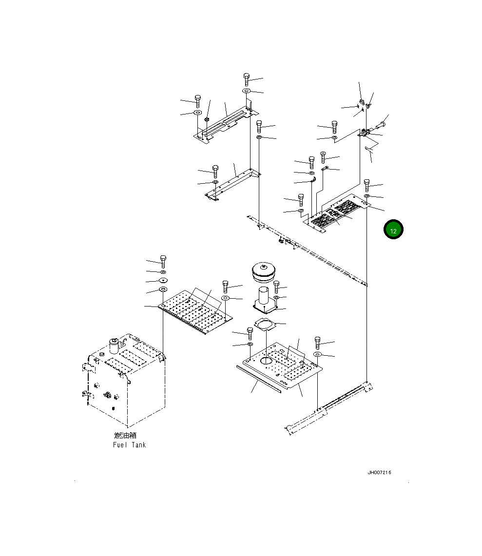 Крышка 20Y-54-77411  Komatsu