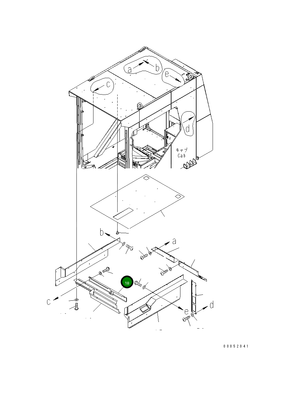 Крышка 21T-54-35711  Komatsu