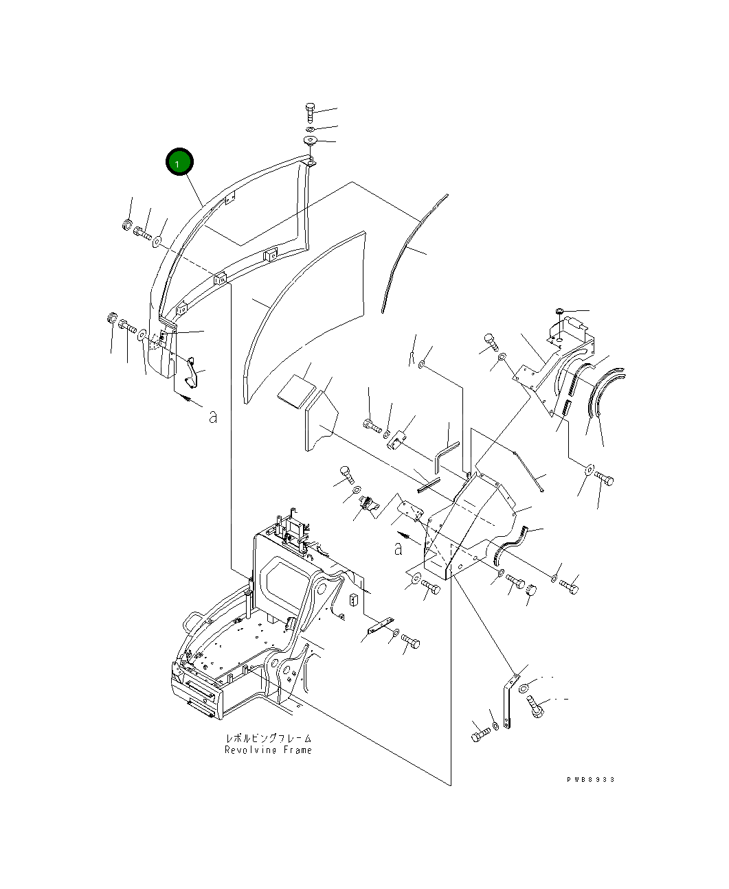 Крышка 22U-54-12384 Komatsu