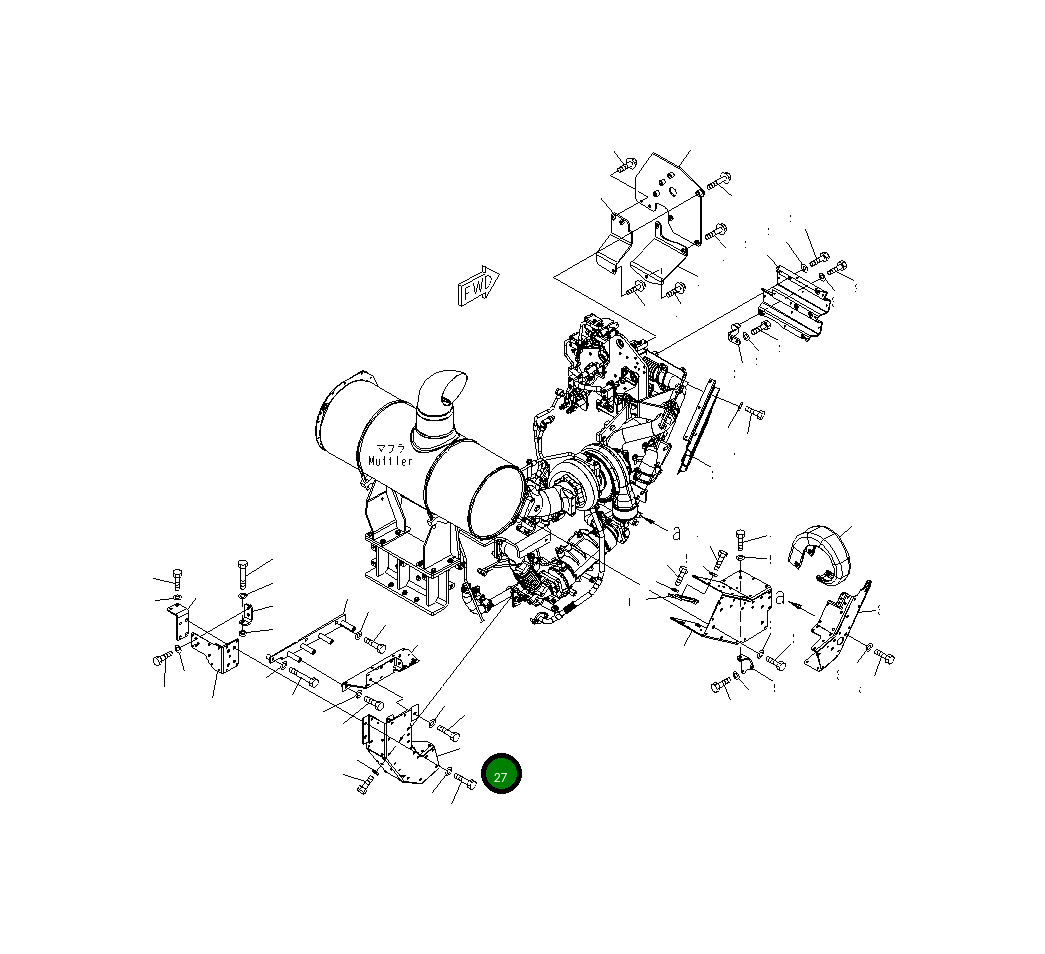 Крышка 6261-11-8560 Komatsu