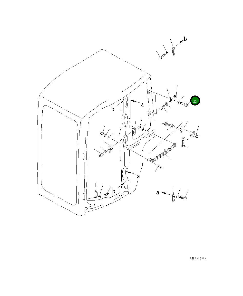Болт 20U-54-25221 Komatsu
