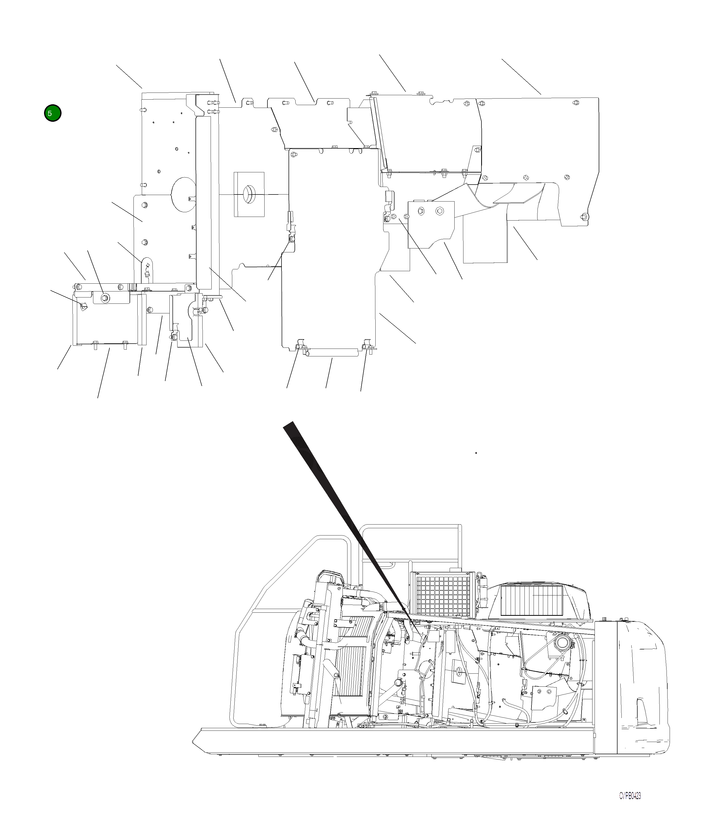 Крышка 2A5-54-14660  Komatsu