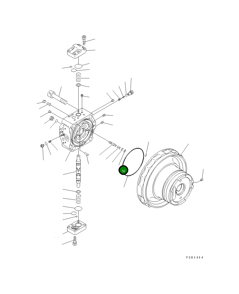 Кольцо 708-8H-34180 Komatsu