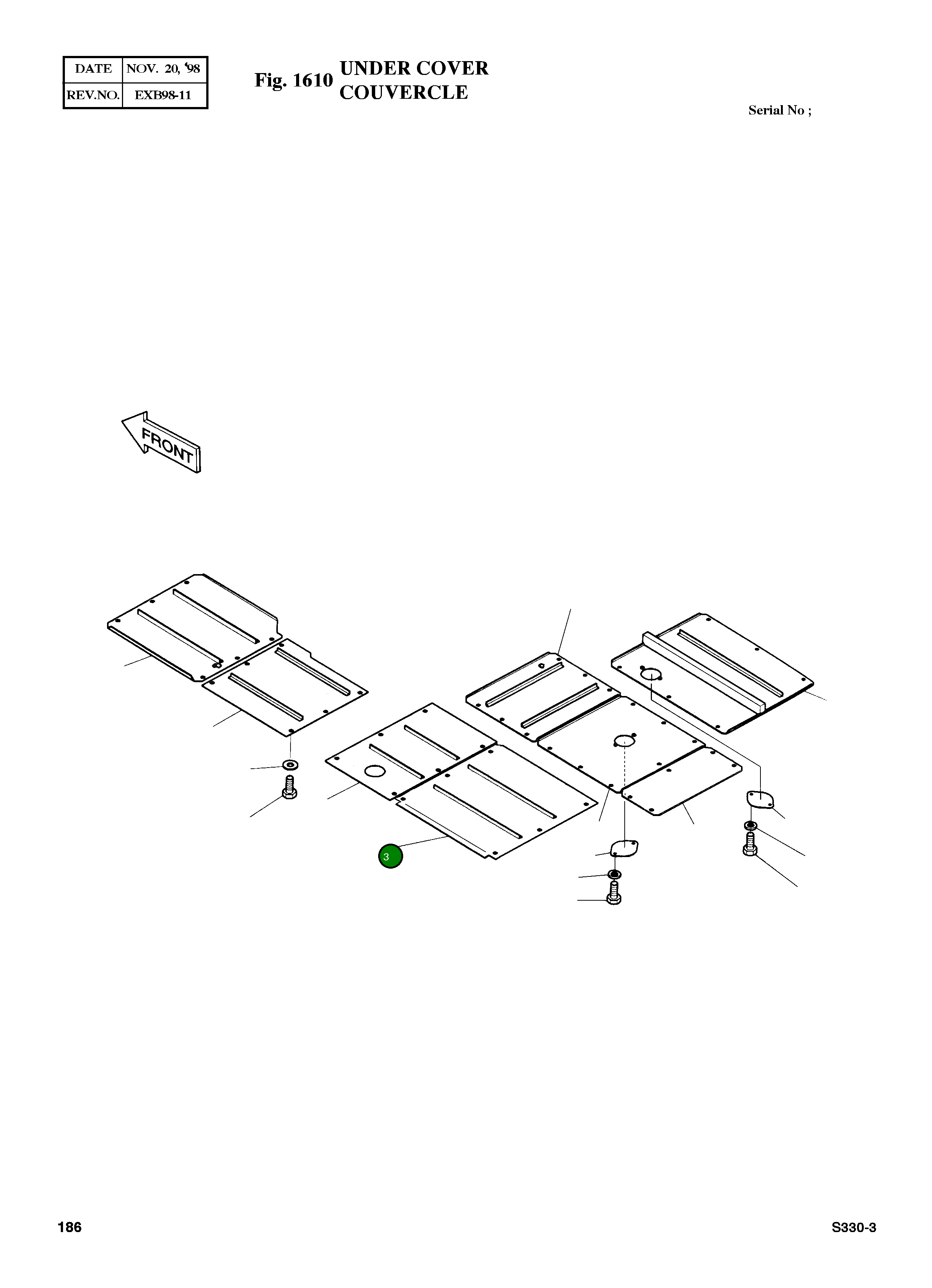 Крышка 2621-3188 Komatsu