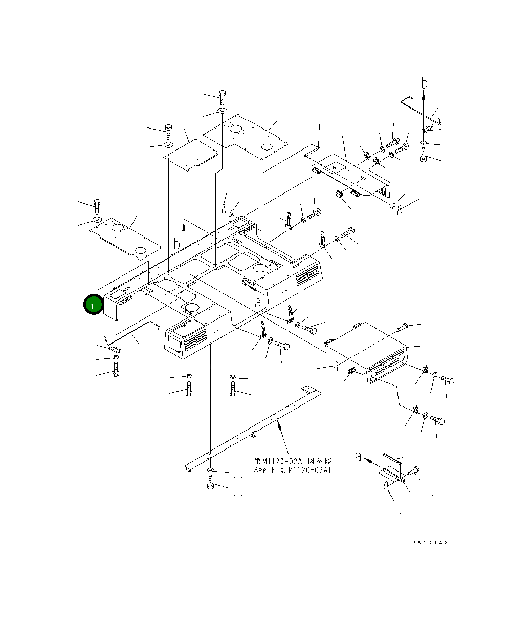 Крышка 21T-54-64330  Komatsu