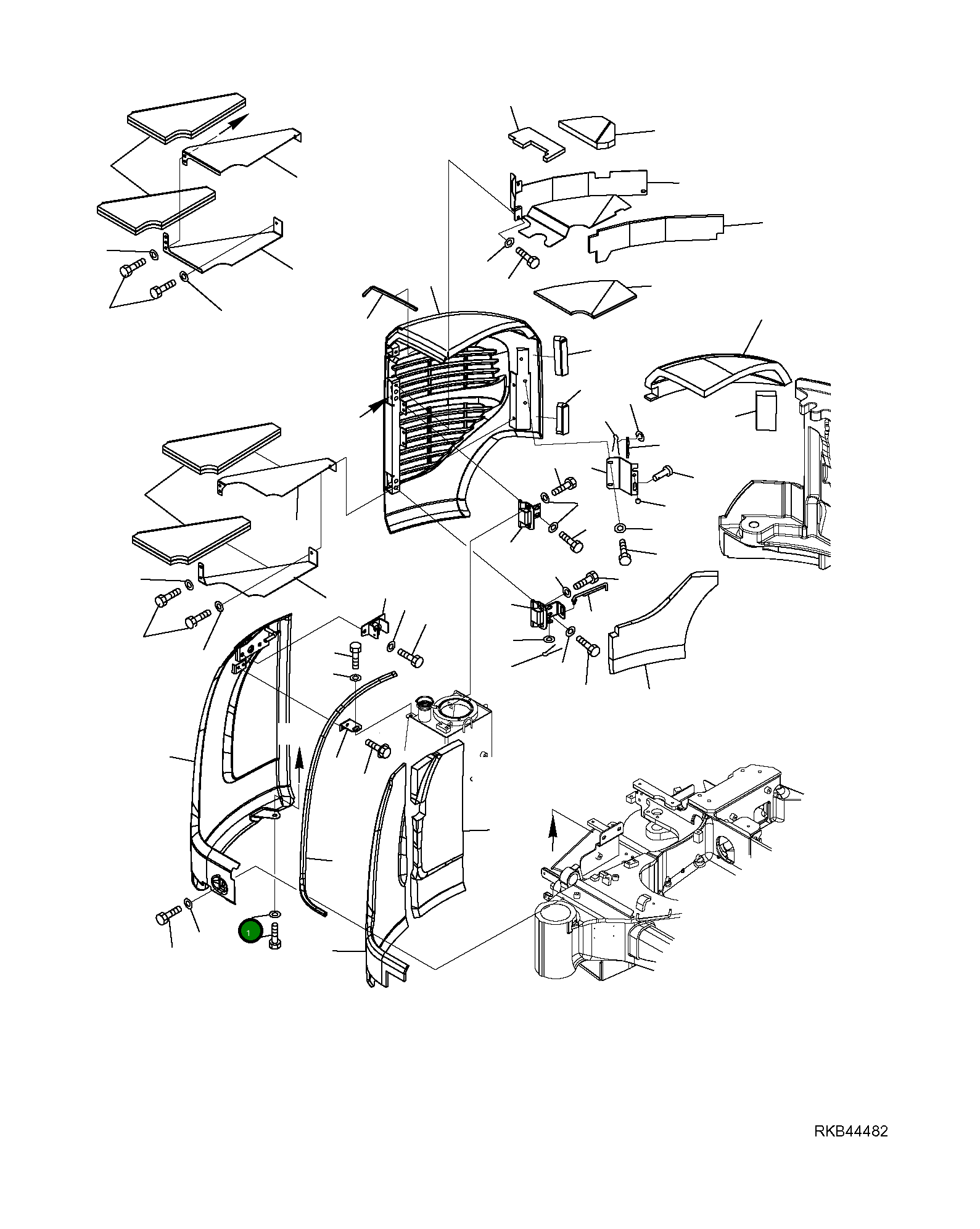 Крышка 22L-54-R1412 Komatsu