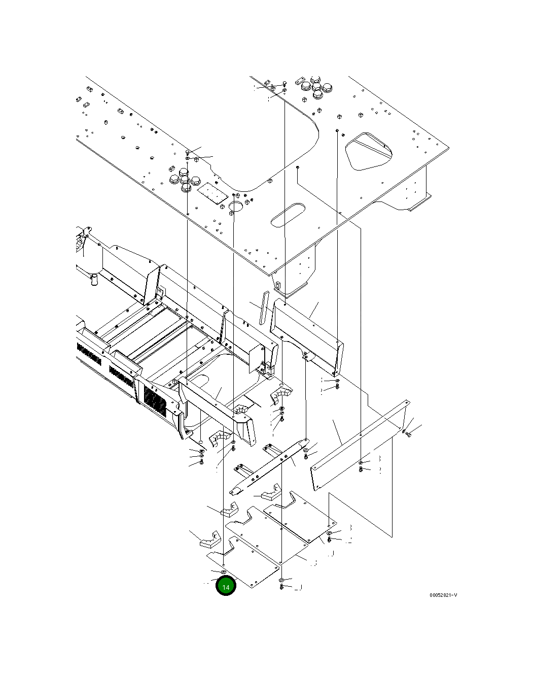 Крышка 21T-54-34981 Komatsu