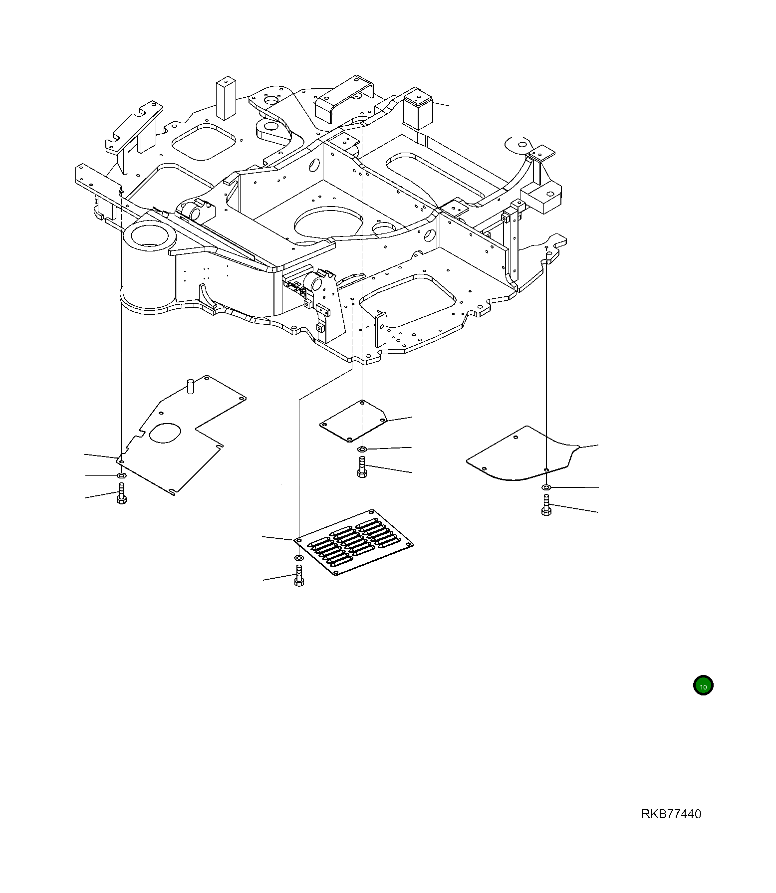 Крышка 22M-46-21171 Komatsu