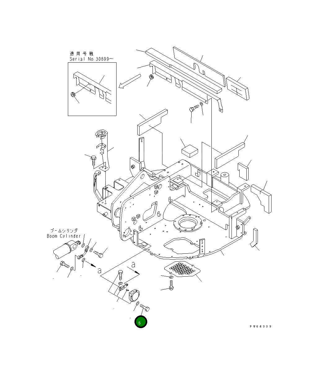 Болт 01010-B0635 Komatsu