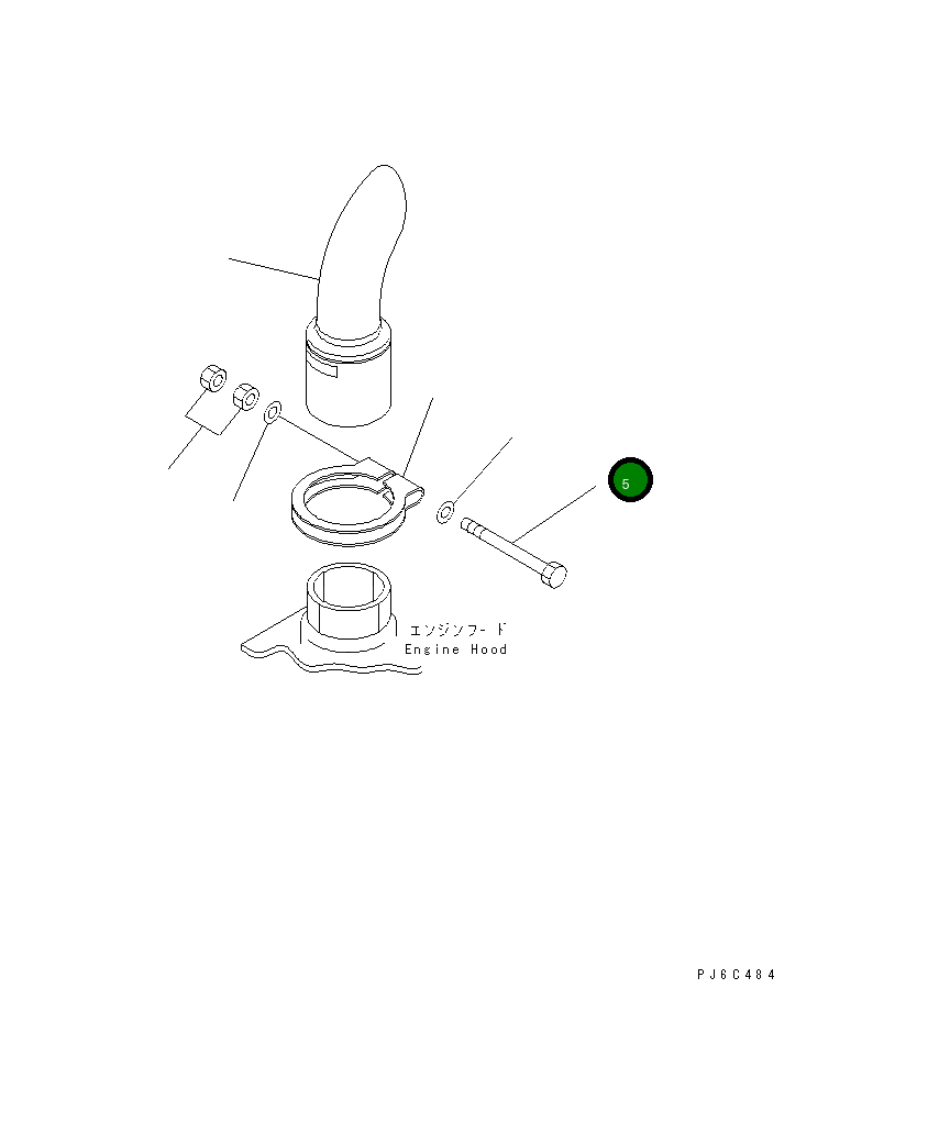 Болт 01051-31415 Komatsu