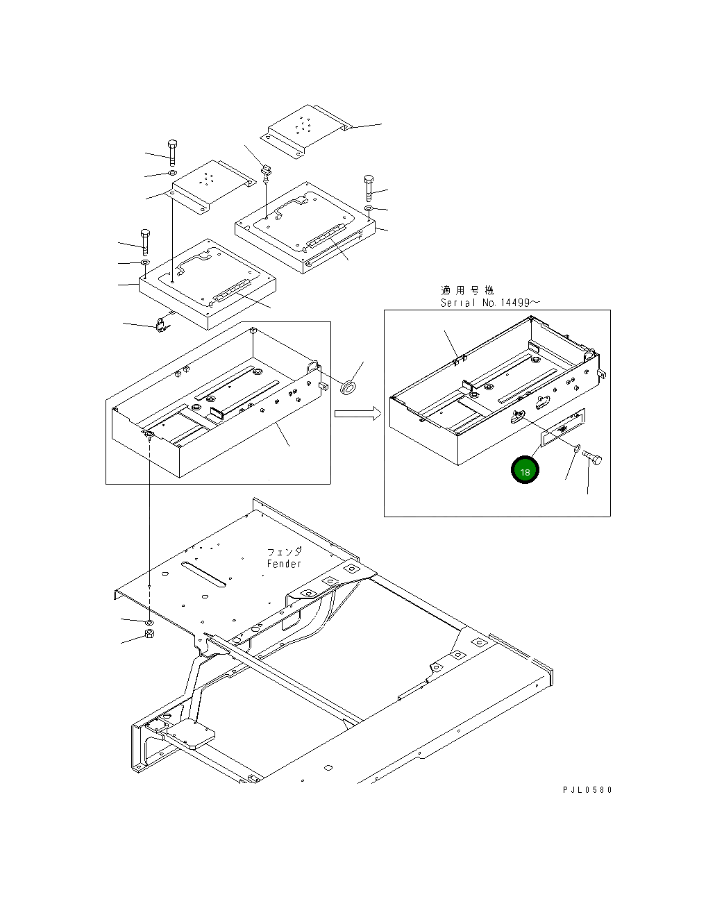 Крышка 196-54-36890 Komatsu