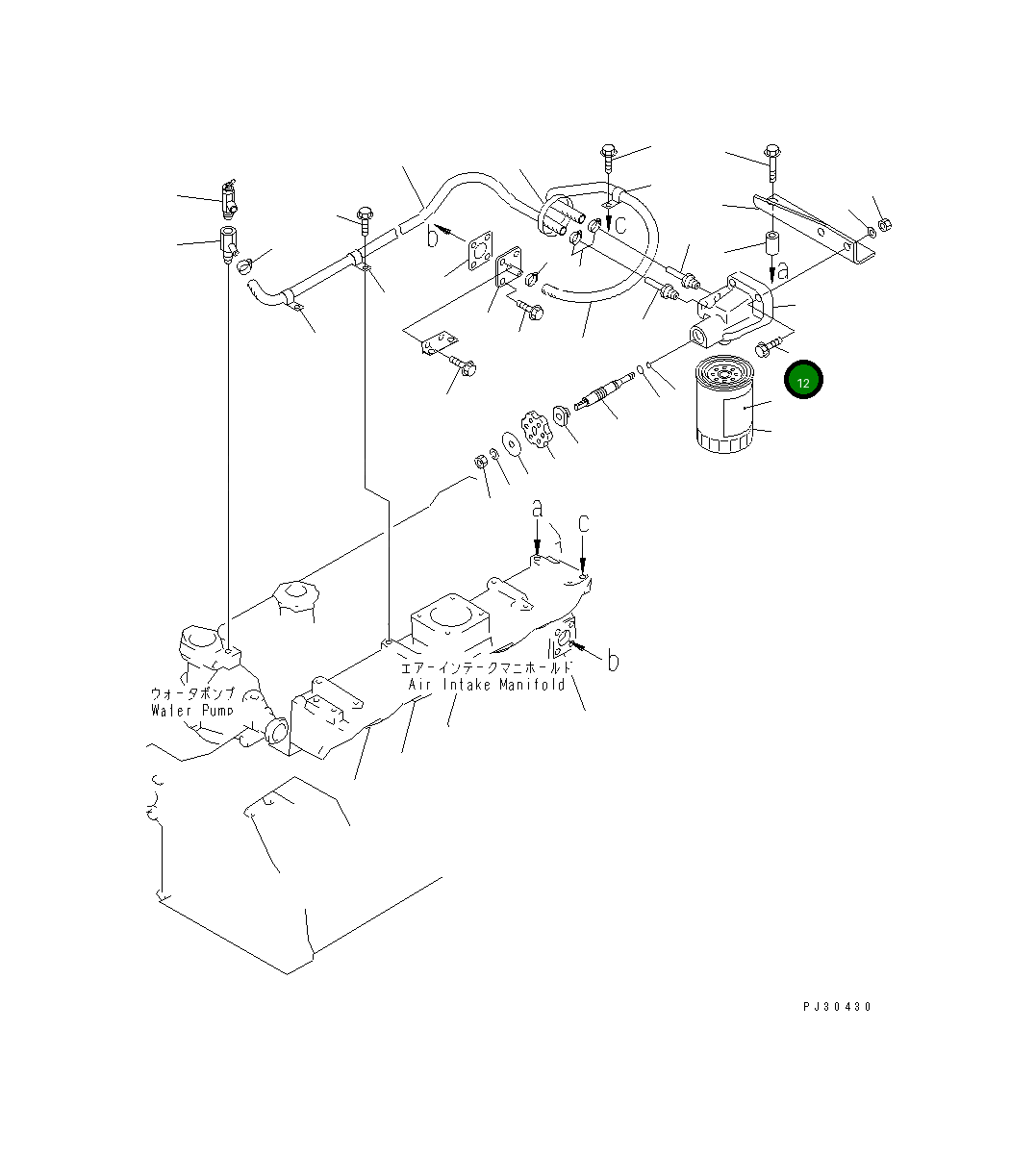 Болт 01435-21040  Komatsu