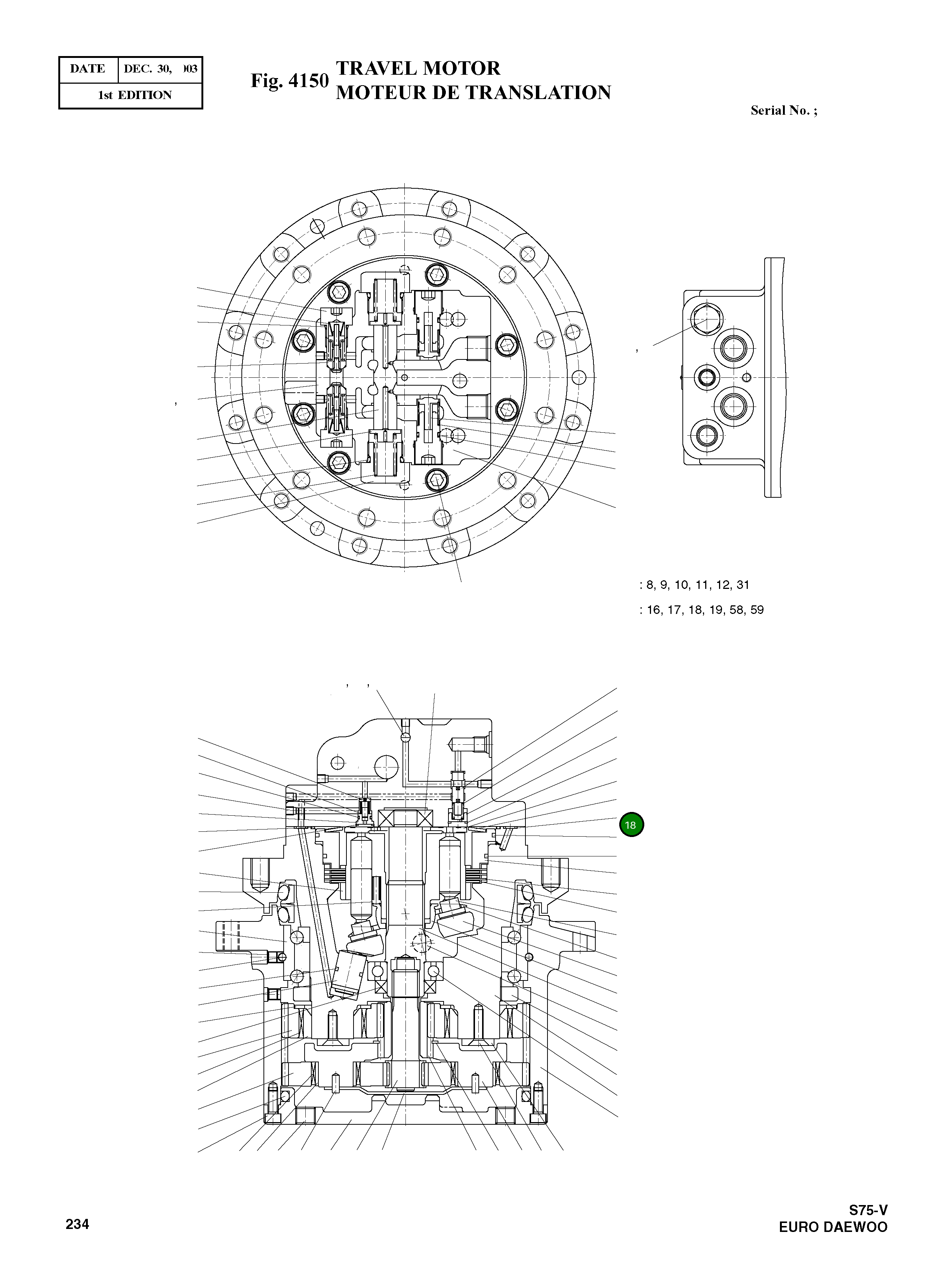 Кольцо уплотнительное (O-Ring) P0009 Komatsu