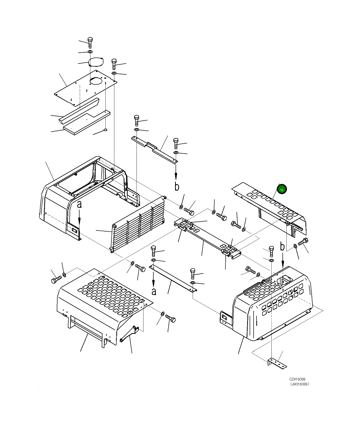 Крышка 208-54-75381 Komatsu