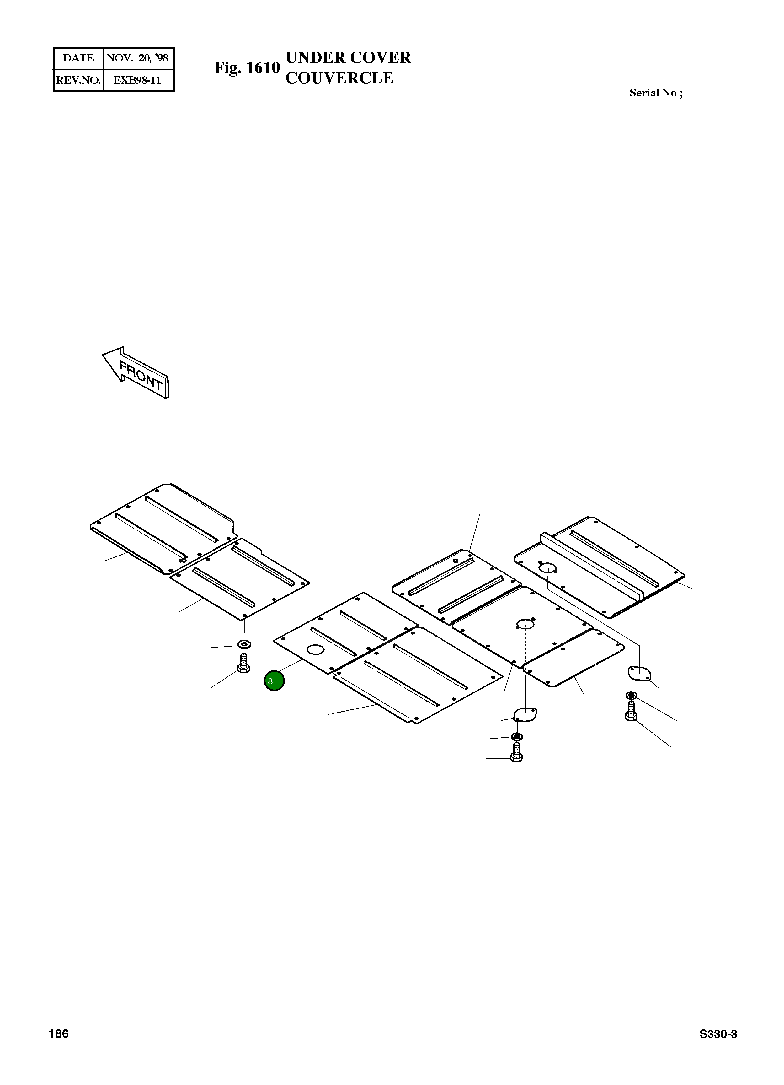 Крышка 2621-3193 Komatsu