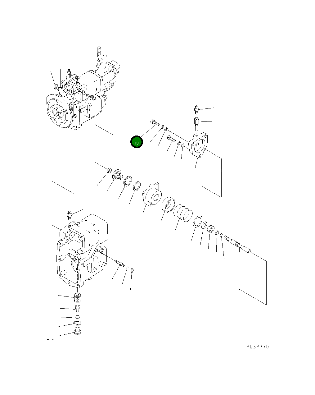 Болт 02010-70425 Komatsu