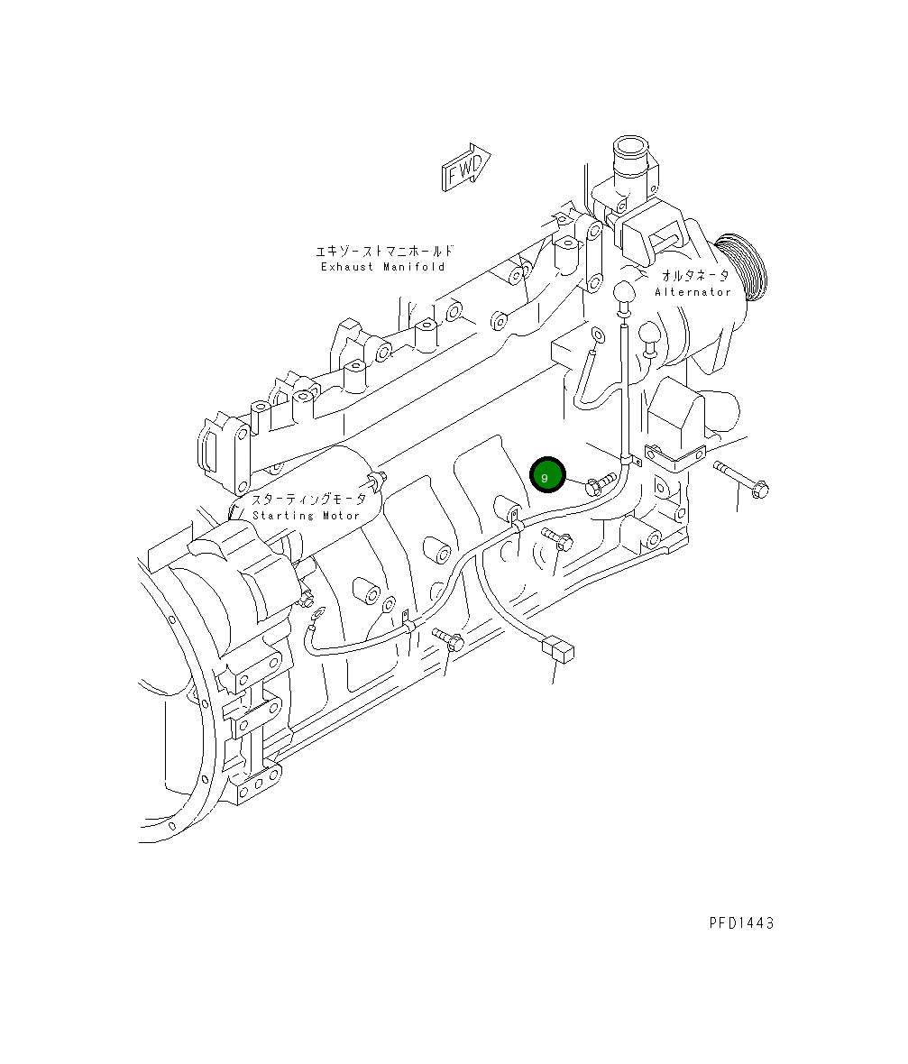 Болт 01435-21014  Komatsu
