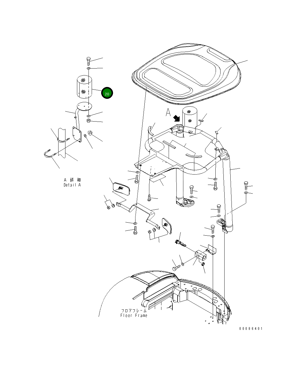 Крышка 22L-06-31830 Komatsu