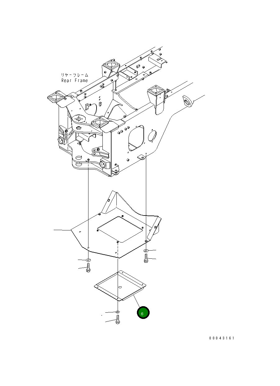 Крышка 416-971-3130  Komatsu