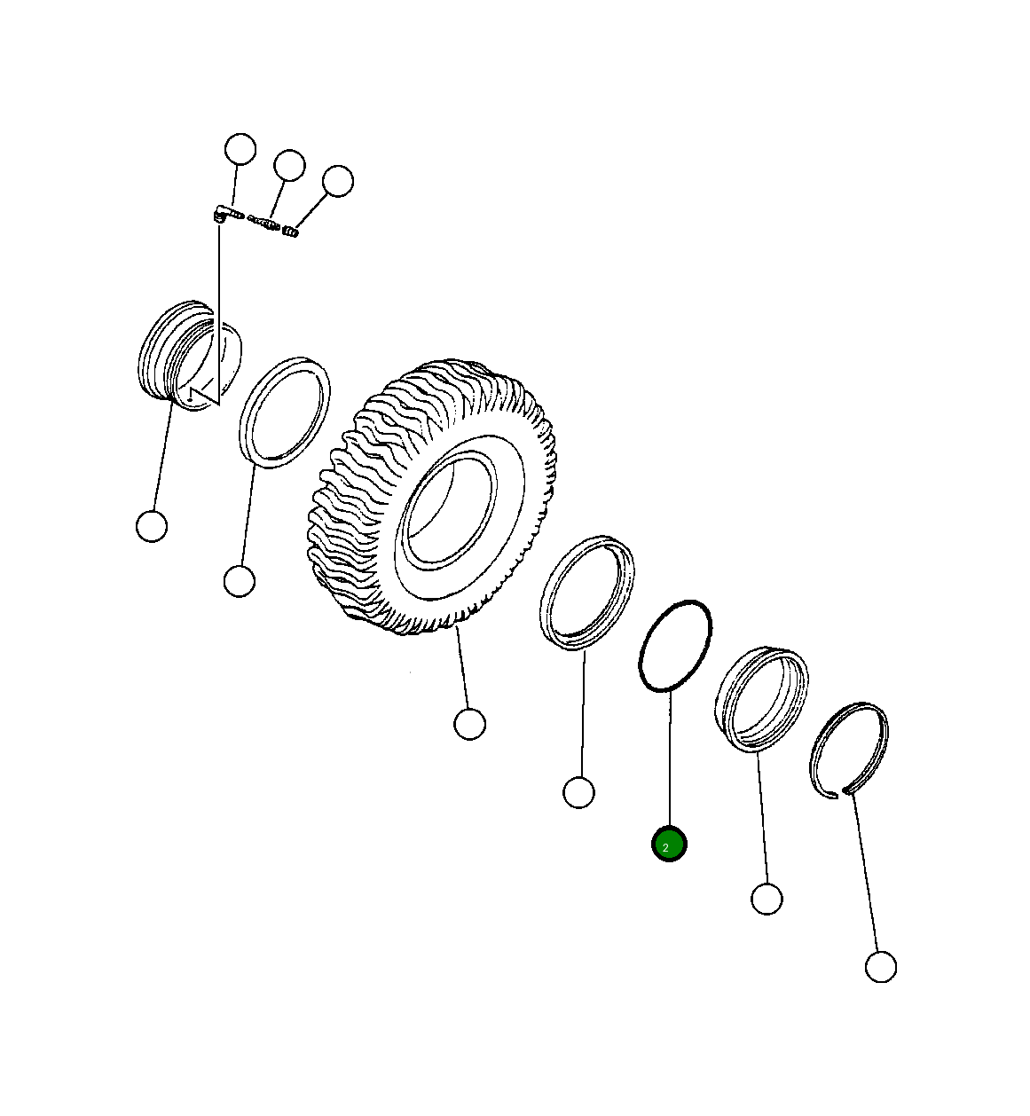 Кольцо уплотнительное (O-Ring) TH9729 Komatsu
