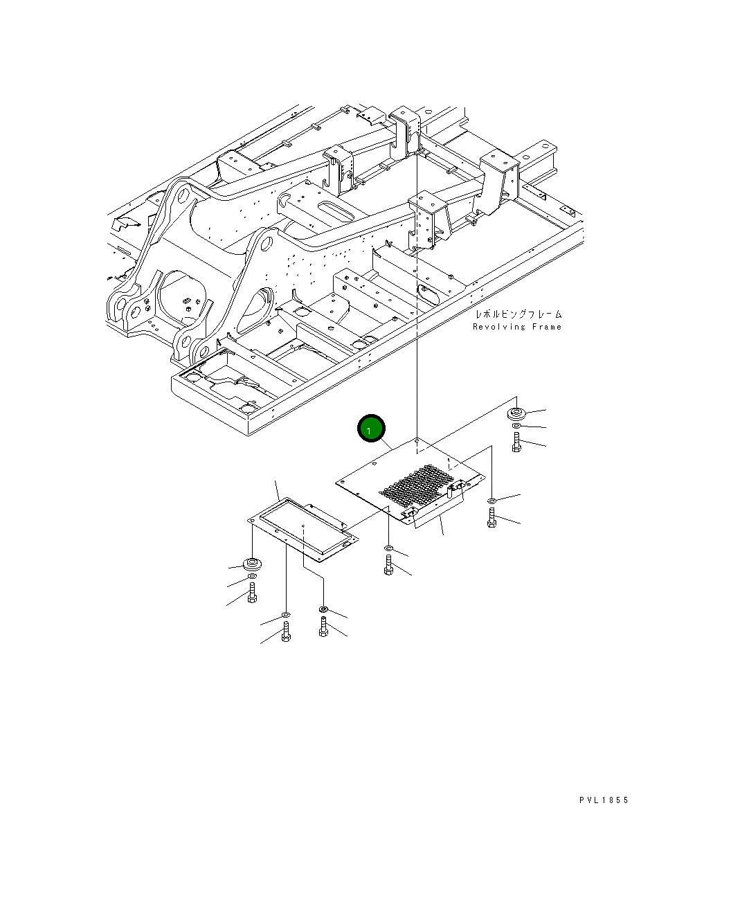 Крышка 21M-54-13420  Komatsu