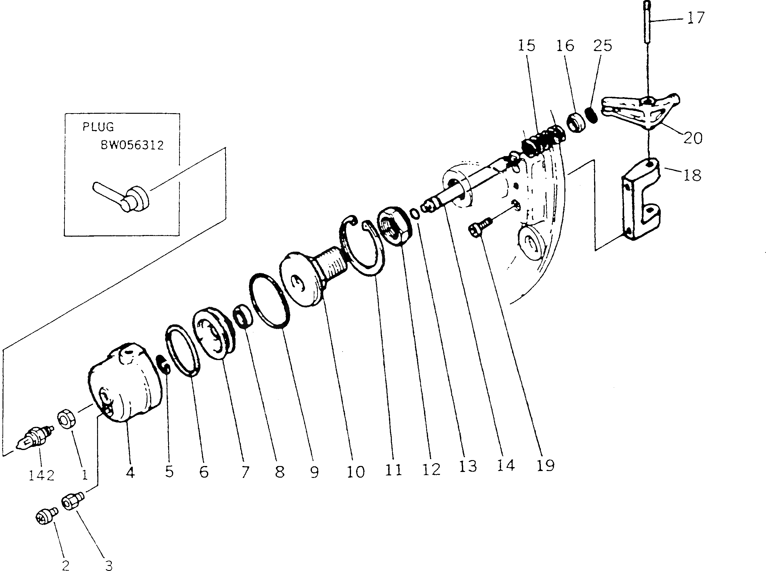 Болт BW061205 Komatsu