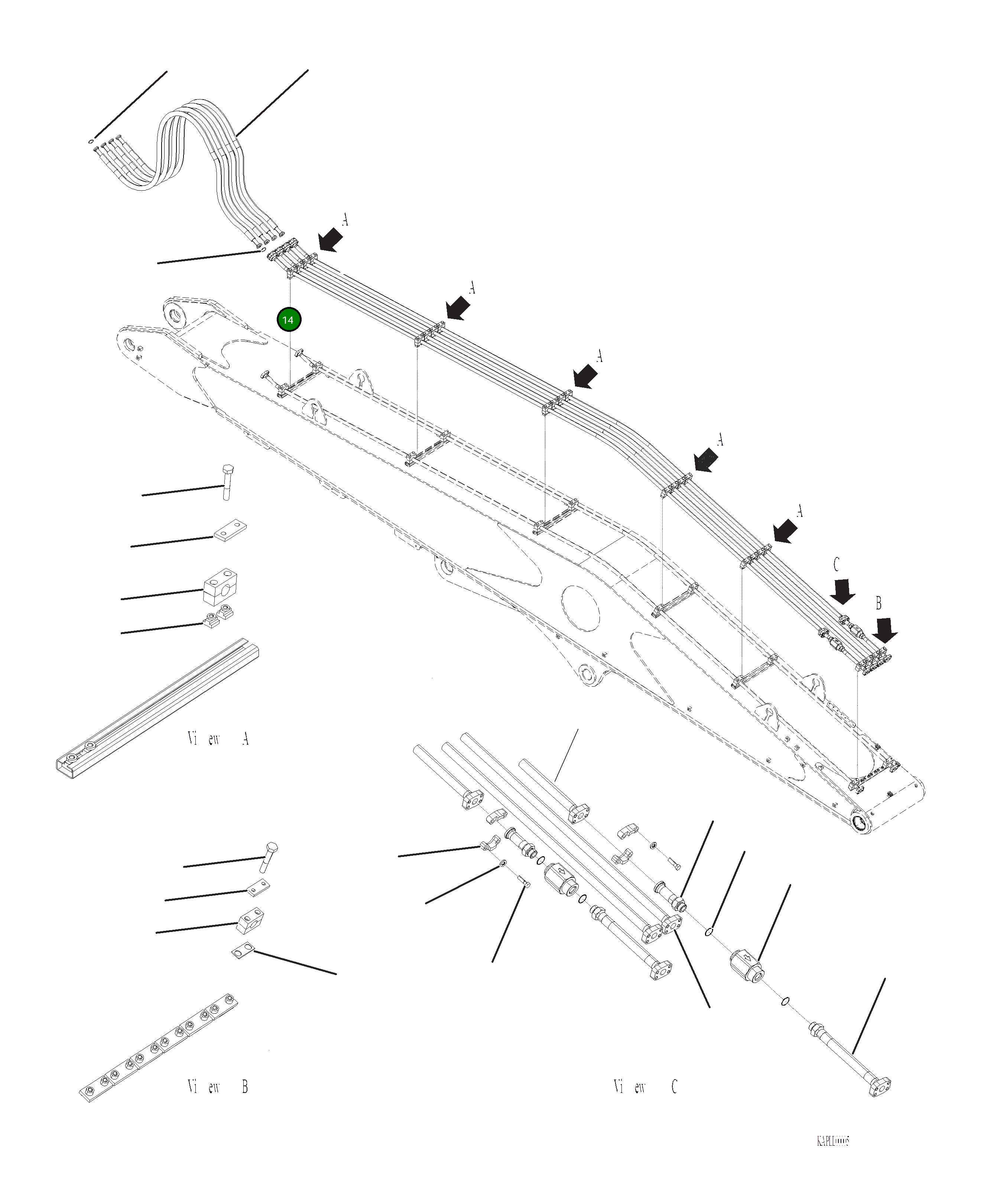 Кольцо уплотнительное (O-Ring) 20Y-970-6580  Komatsu