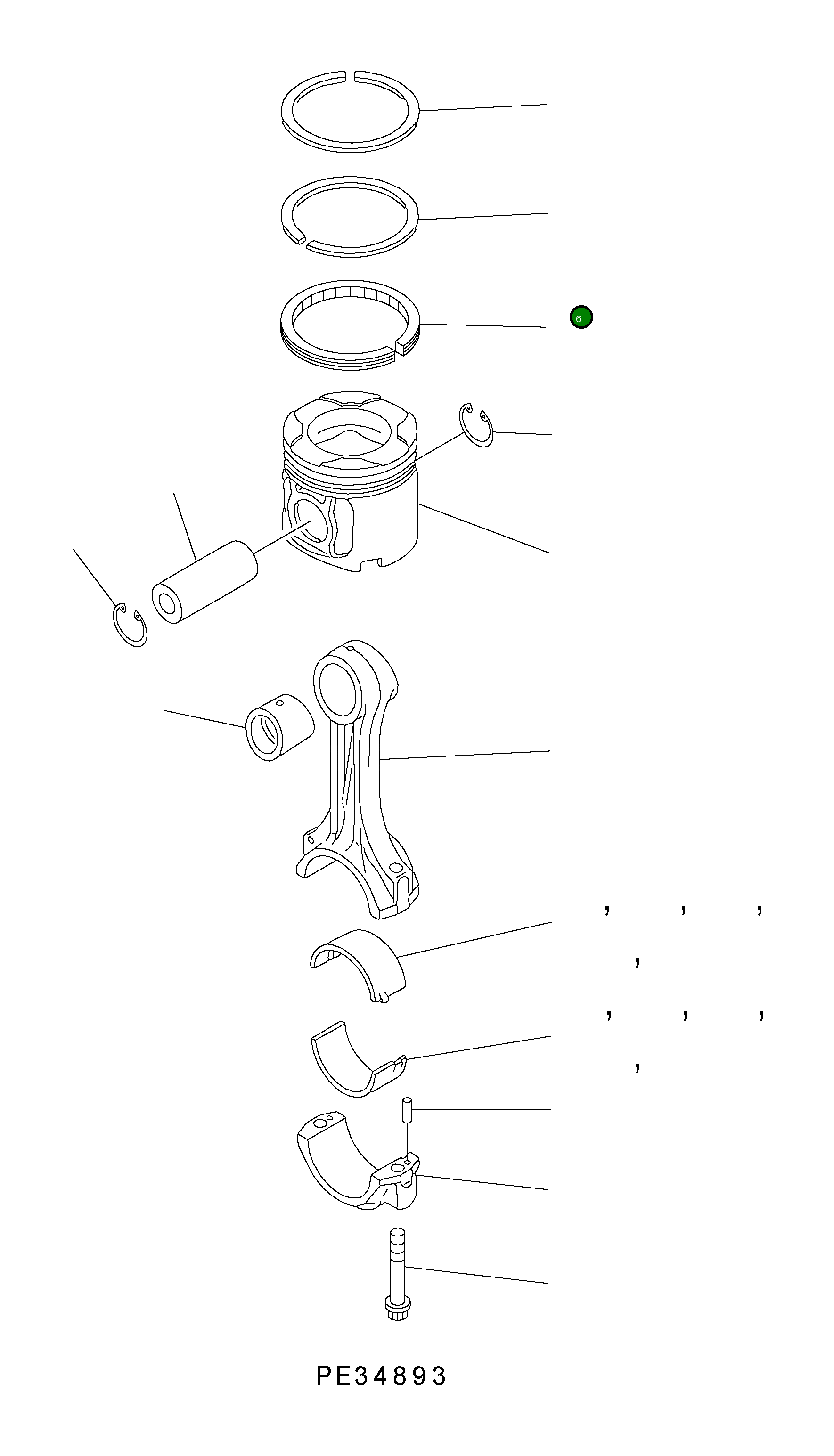 Кольцо 6218-31-2230 Komatsu