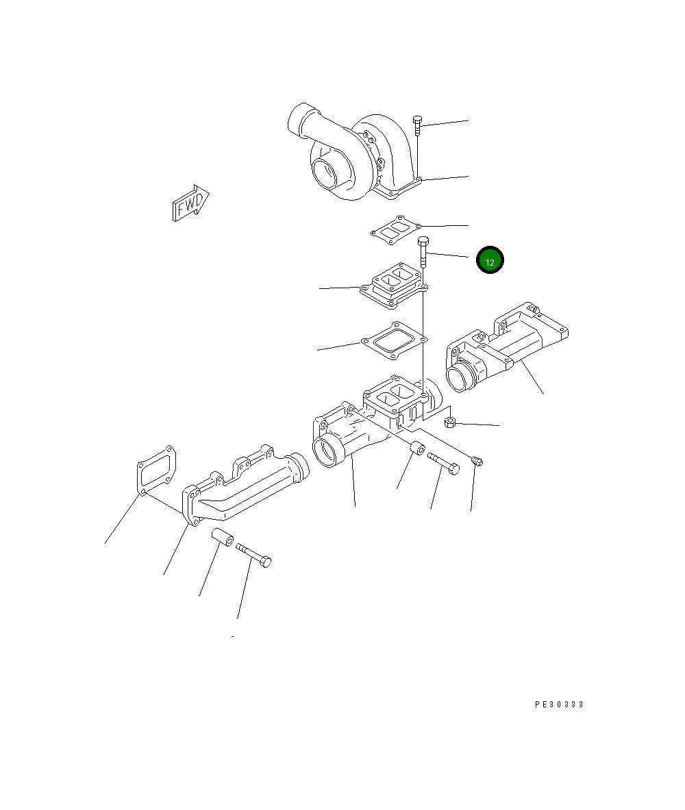 Болт 6166-11-9910 Komatsu