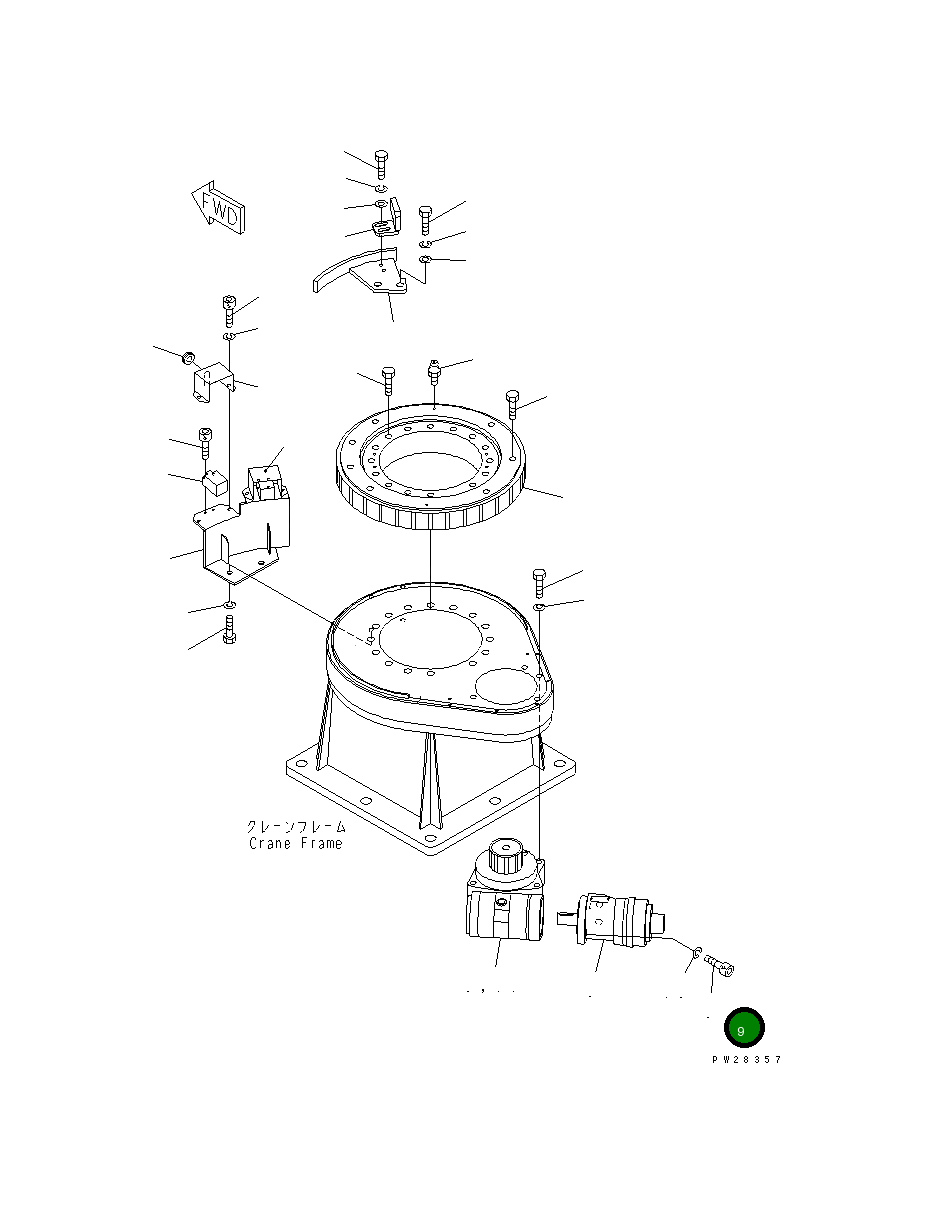 Болт MH21079-12030 Komatsu