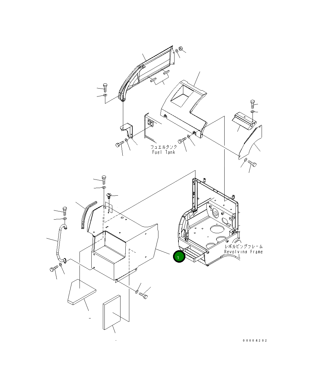 Крышка 22U-54-24133NK Komatsu